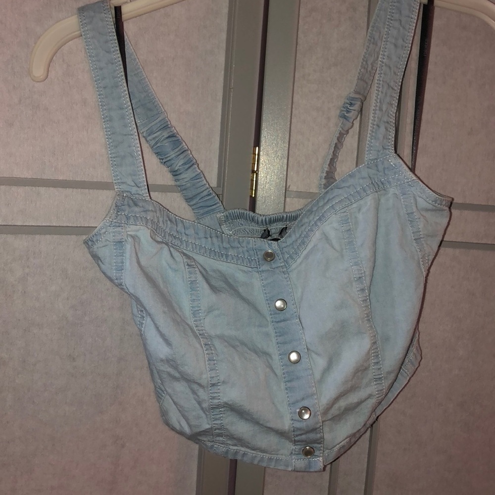 Jean crop top